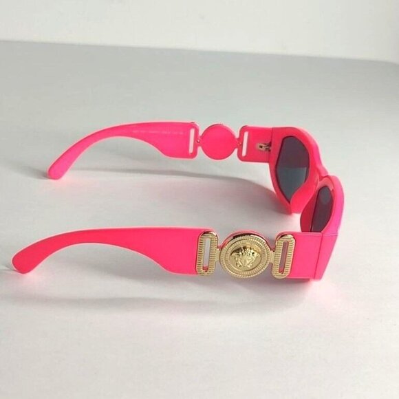 VERSACE Sunglasses VE4361 Pink Biggie Sunglasses Fuxia Fluo Medusa Rectangle - Picture 7 of 16